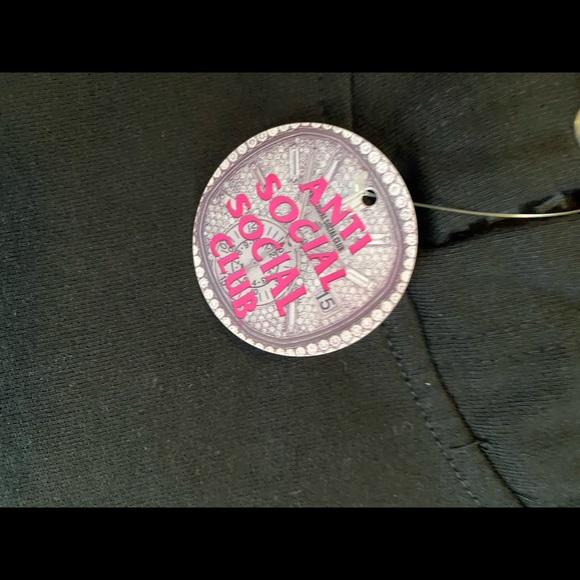 NWT Antisocial Social Club black rose hoodie size M - Picture 4 of 8